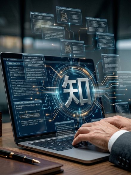 An attorney using AI to review a translation